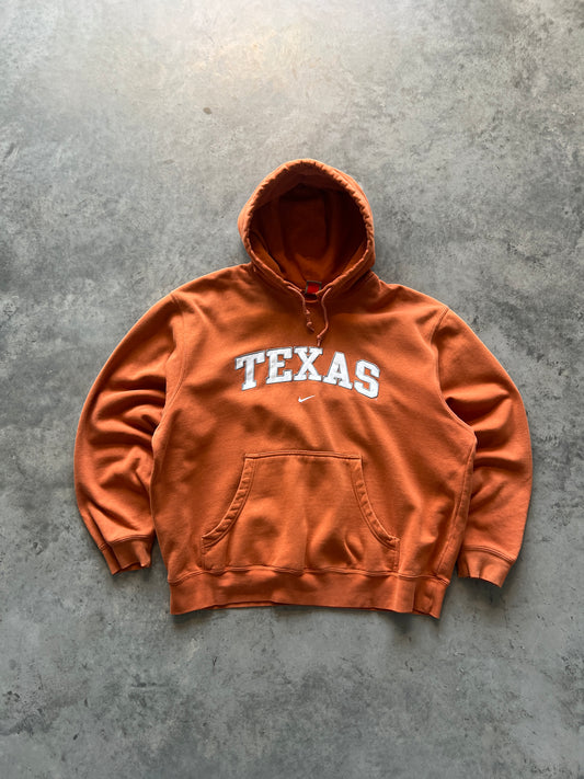 Vintage Orange Texas Spellout Hoodie - XL