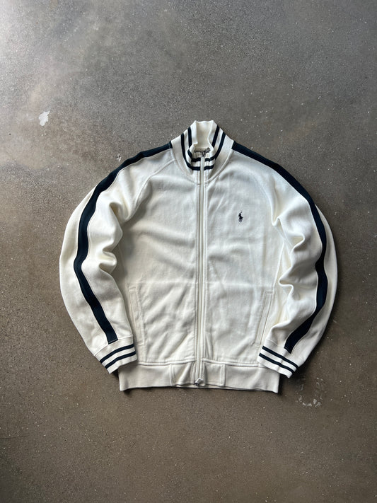 Vintage White Polo Ralph Lauren Zip Up Jacket - M