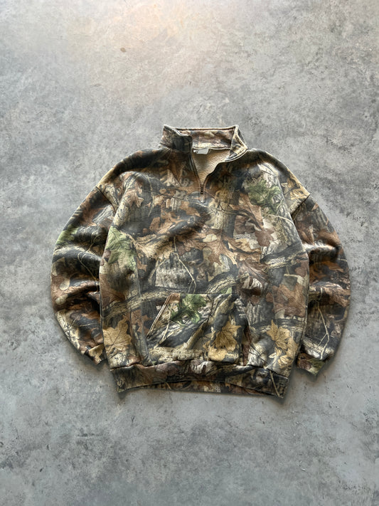 Vintage RealTree Camo Quarter Zip - XXL