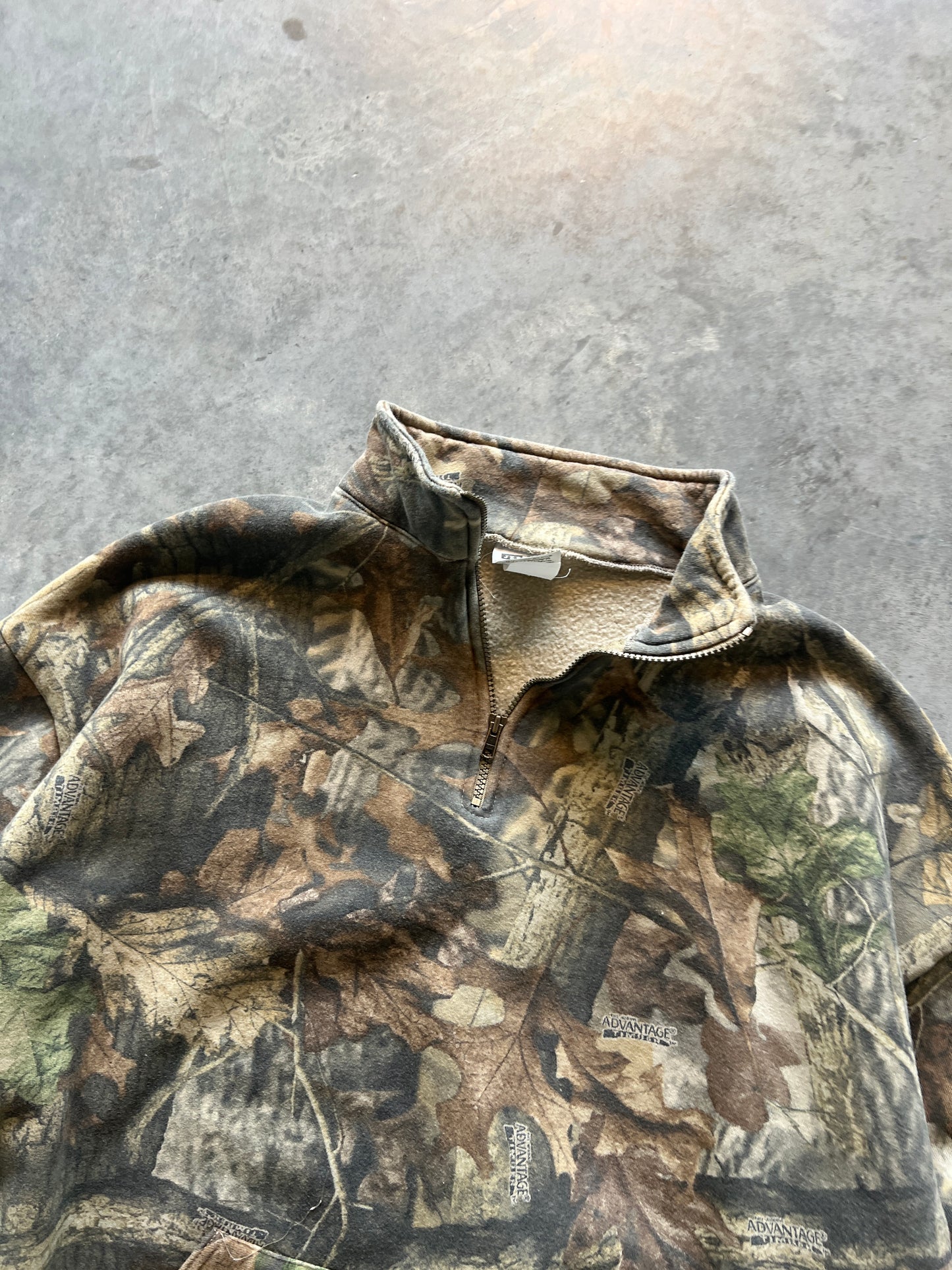 Vintage RealTree Camo Quarter Zip - XXL