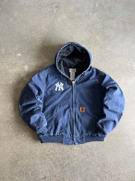 Vintage Blue NY Yankees Carhartt Jacket - L