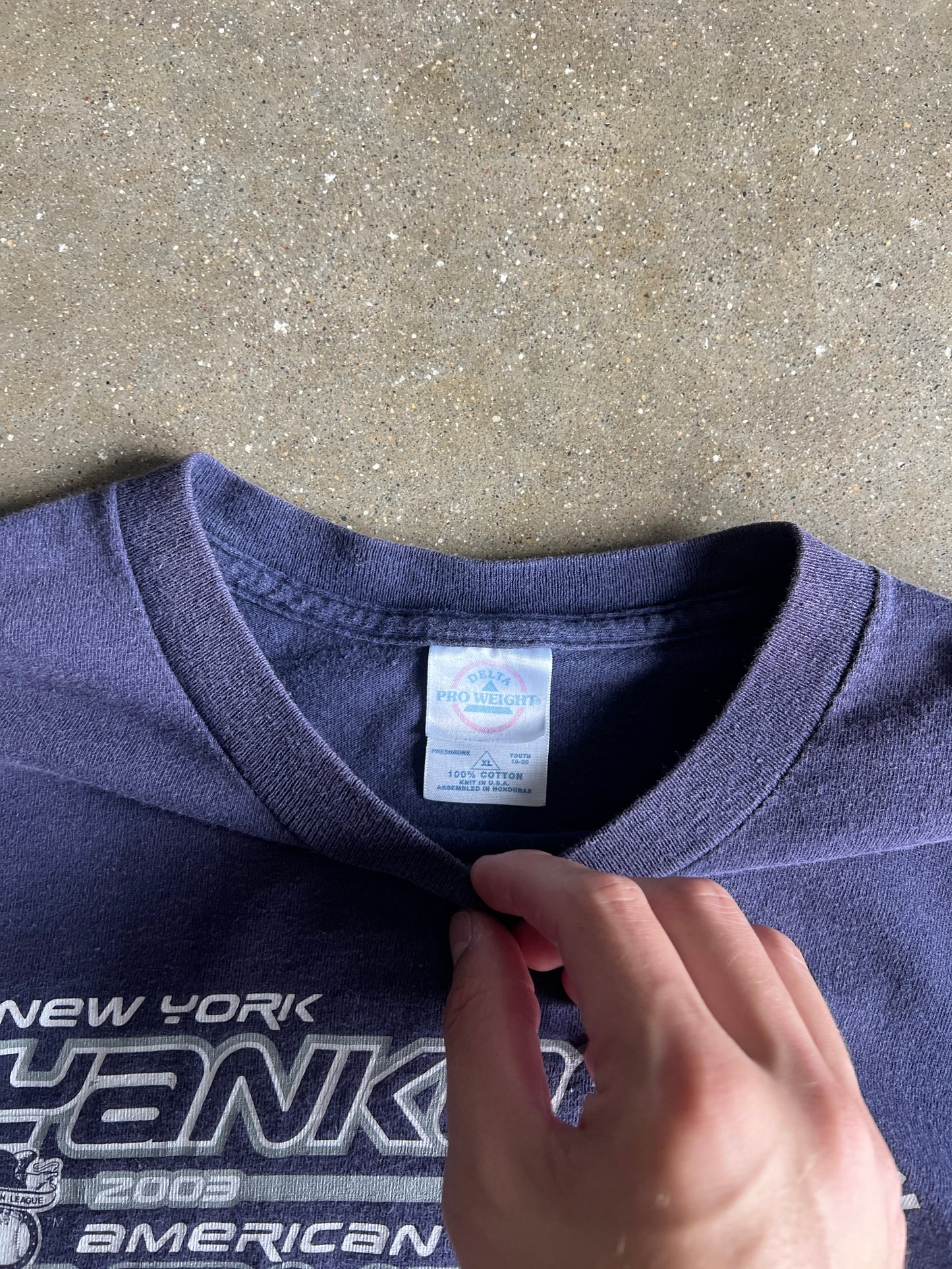 Vintage Navy Blue NY Yankees Shirt -XS