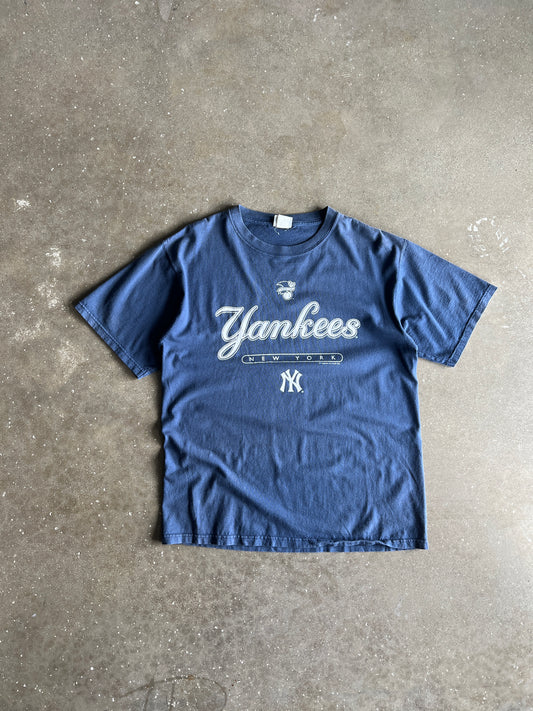 Vintage Faded Blue Yankees Shirt - L