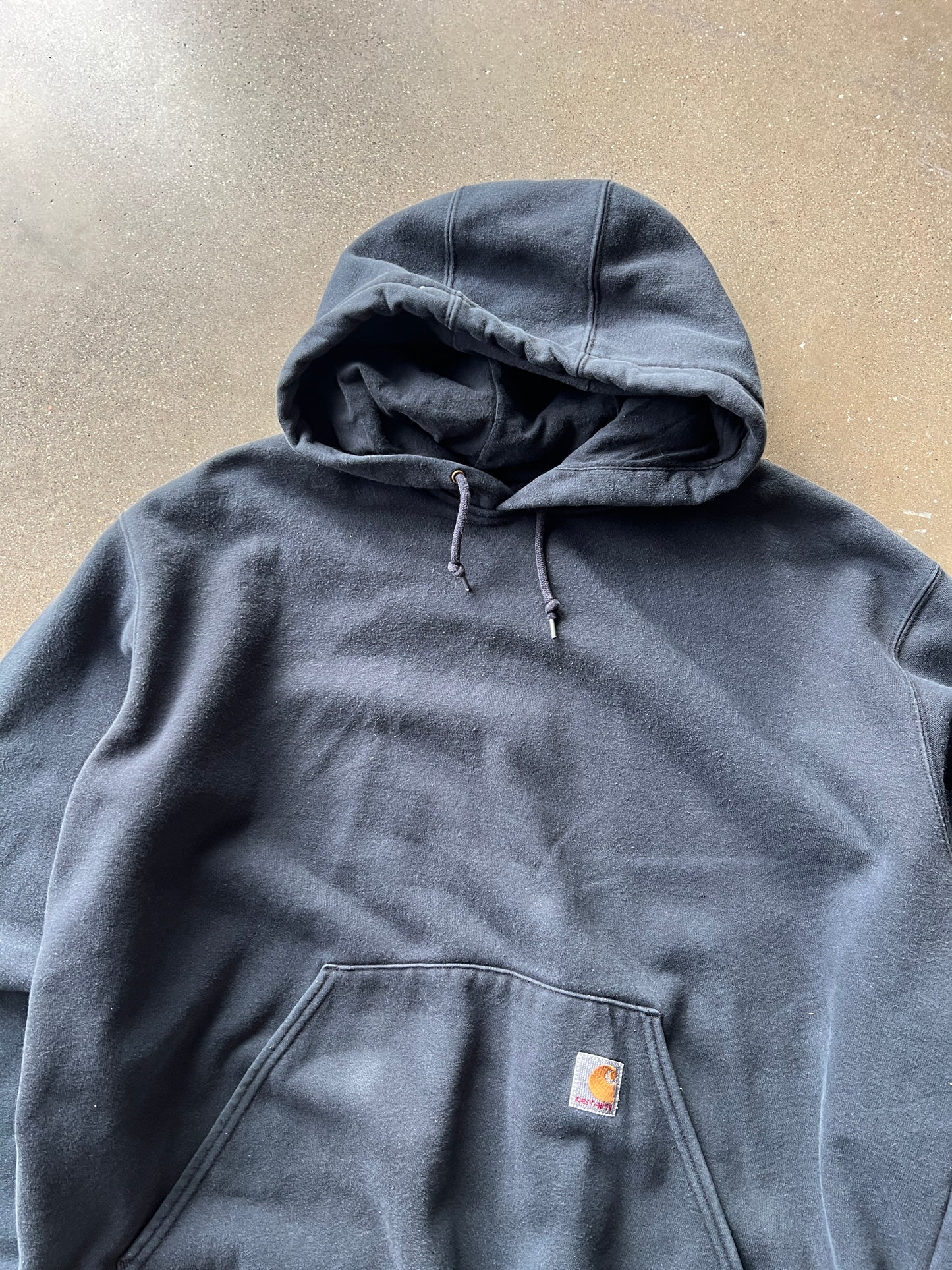 Vintage Navy Blue Carhartt Hoodie - XL