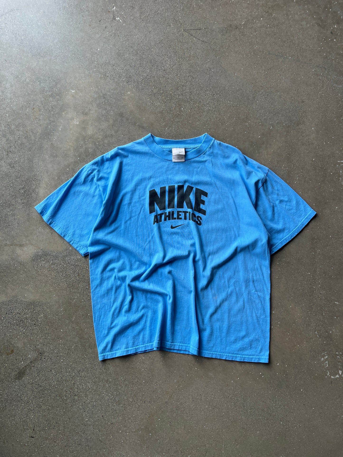 Vintage Blue Nike Spellout Shirt - XXL