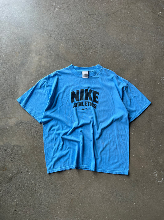 Vintage Blue Nike Spellout Shirt - XXL