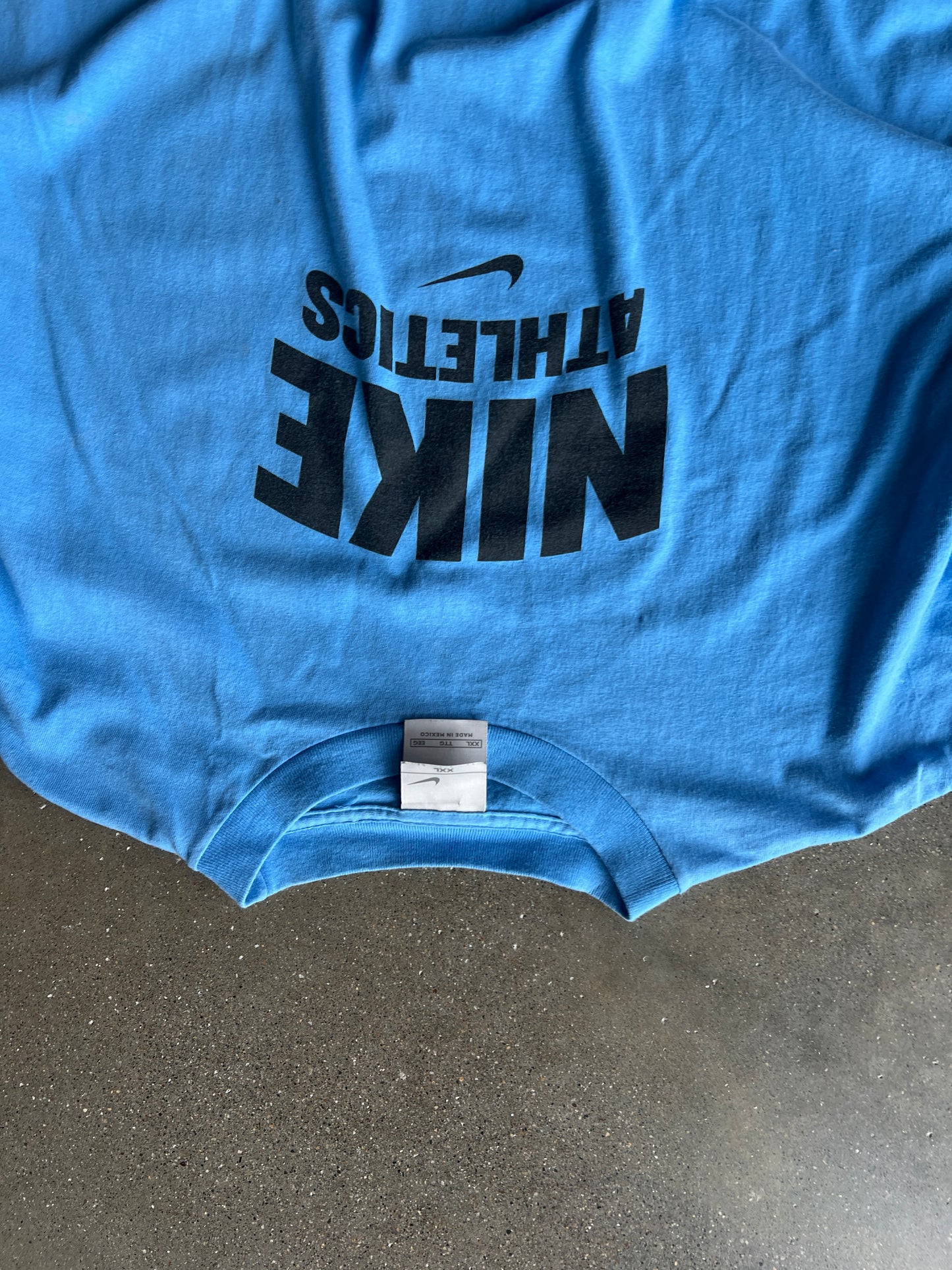 Vintage Blue Nike Spellout Shirt - XXL