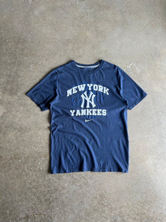 Vintage Navy Blue Yankees Shirt - L
