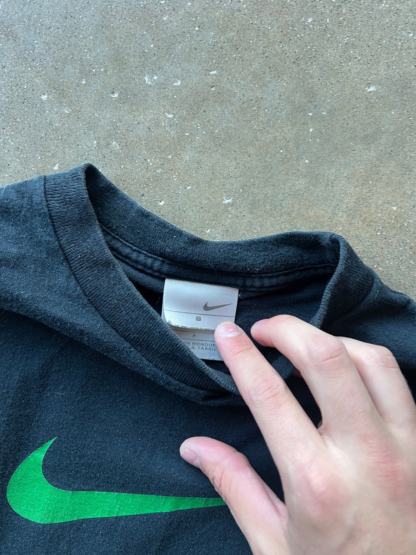 Vintage Black Nike Swoosh Shirt - S