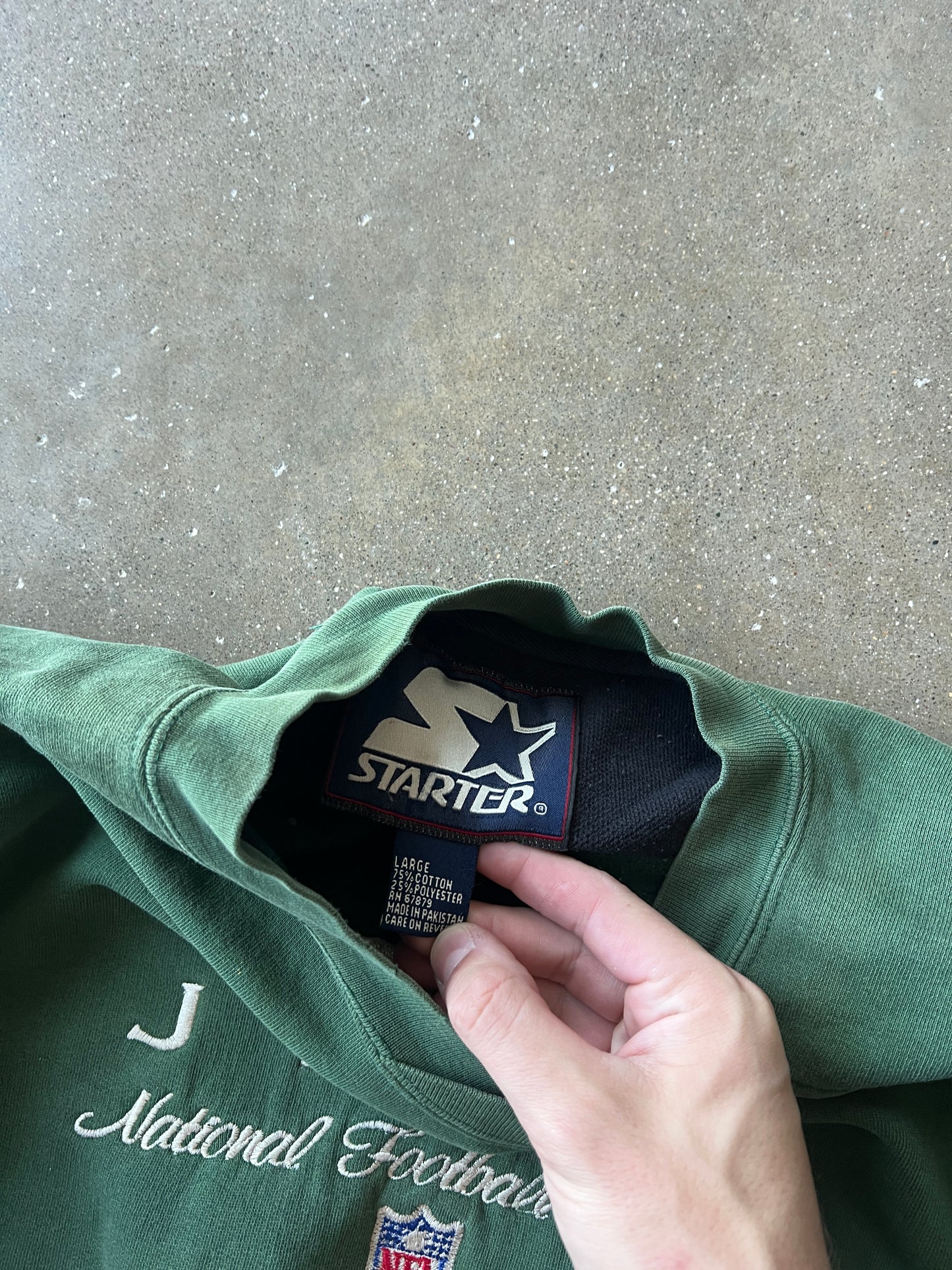 Vintage Faded Green New York Jets Crewneck - XL