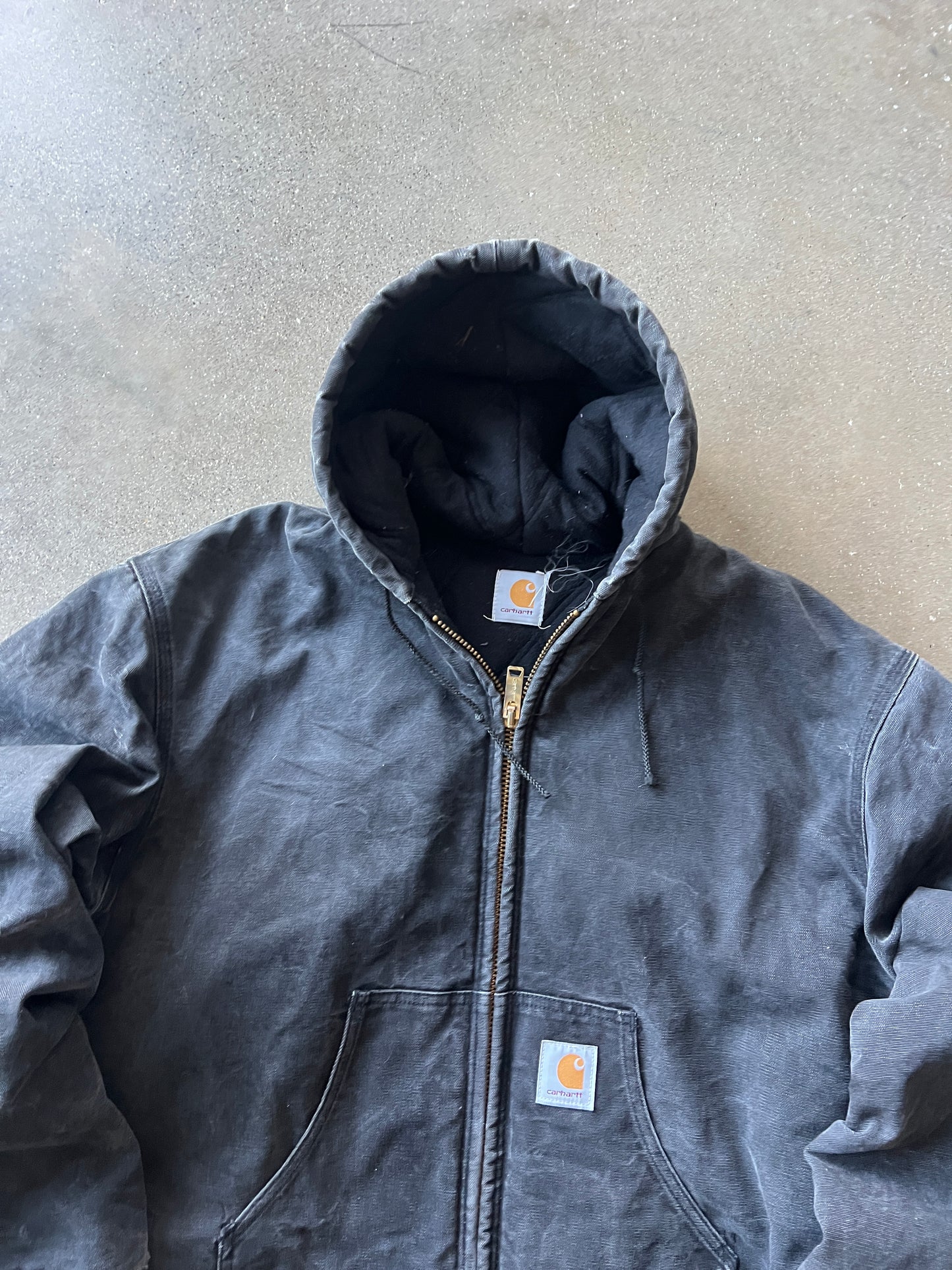 Vintage Faded Black Carhartt Jacket - XL
