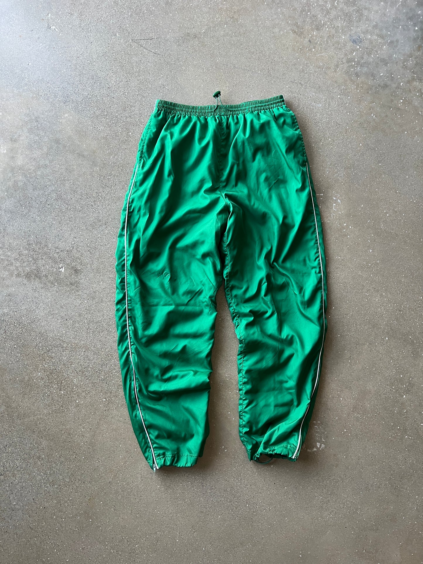 Vintage Green Stripped Baggy Track Pants - L