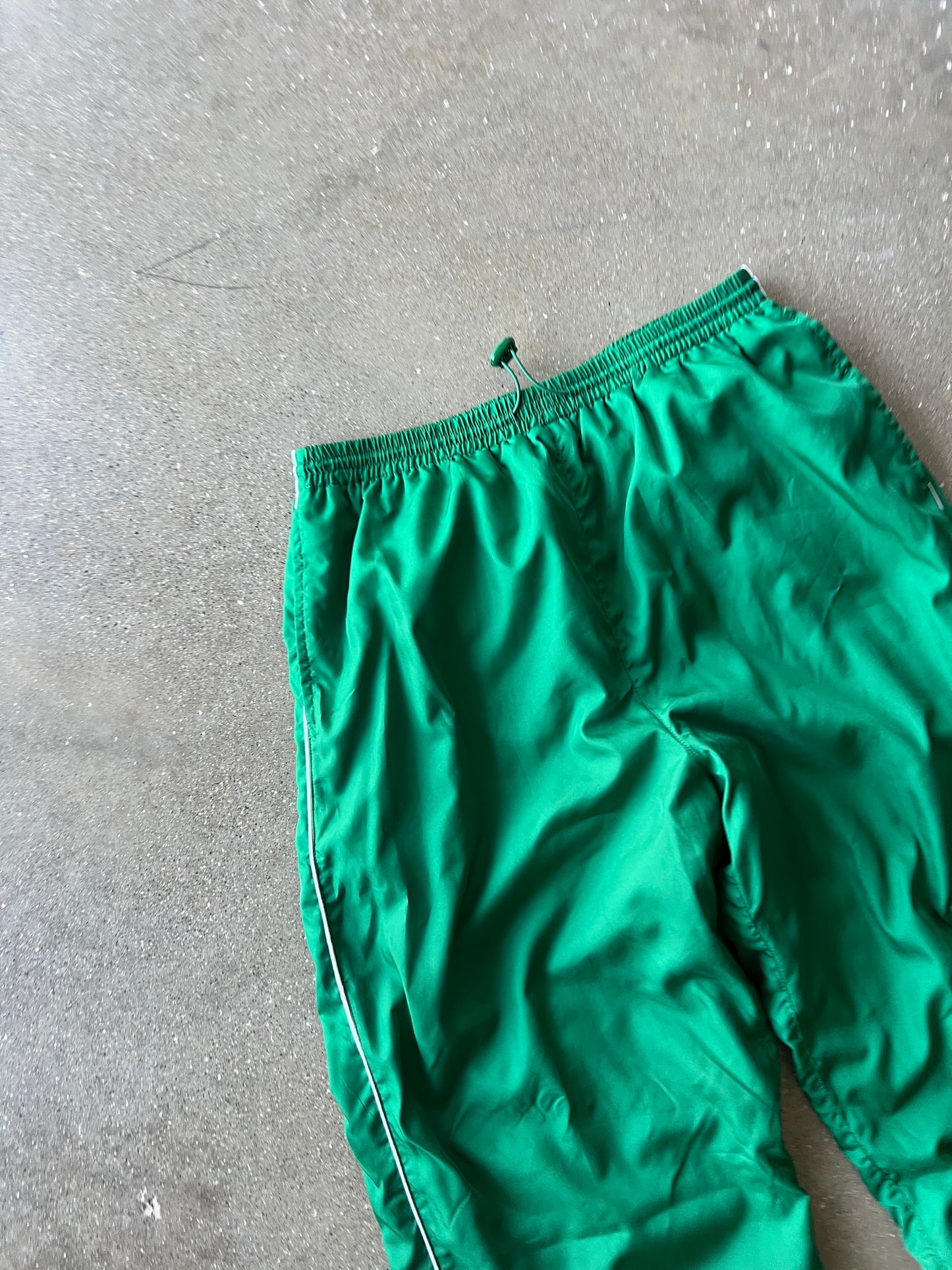 Vintage Green Stripped Baggy Track Pants - L
