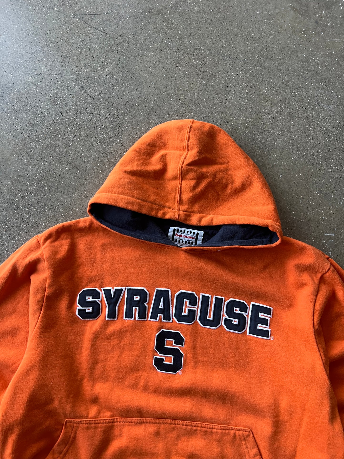 Vintage Orange Syracuse Spellout Hoodie - XL