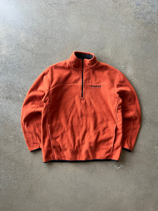 Vintage Orange Timberland Zip Up Fleece Sweatshirt - L