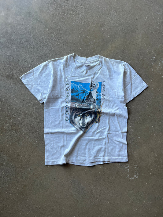 Vintage White Timberwolf Graphic Nature Shirt - M
