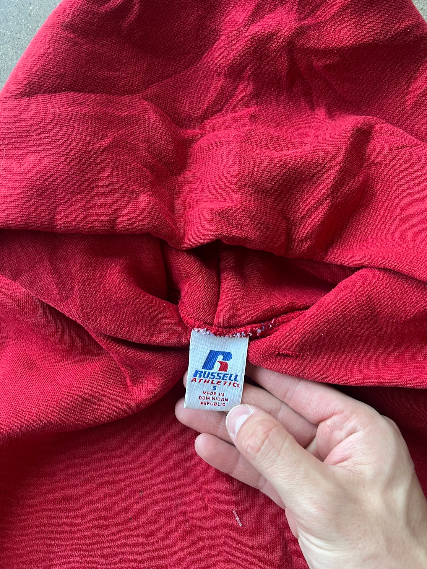Vintage Cherry Red Russell Athletic Hoodie - S