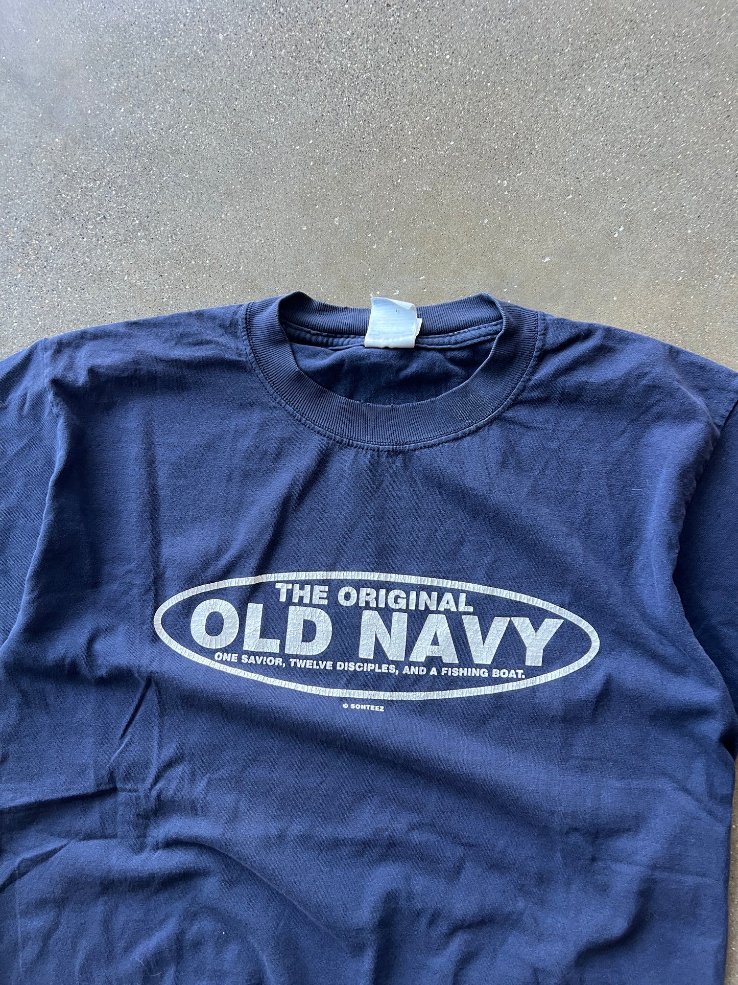Vintage Navy Blue Old Navy Graphic Shirt - S