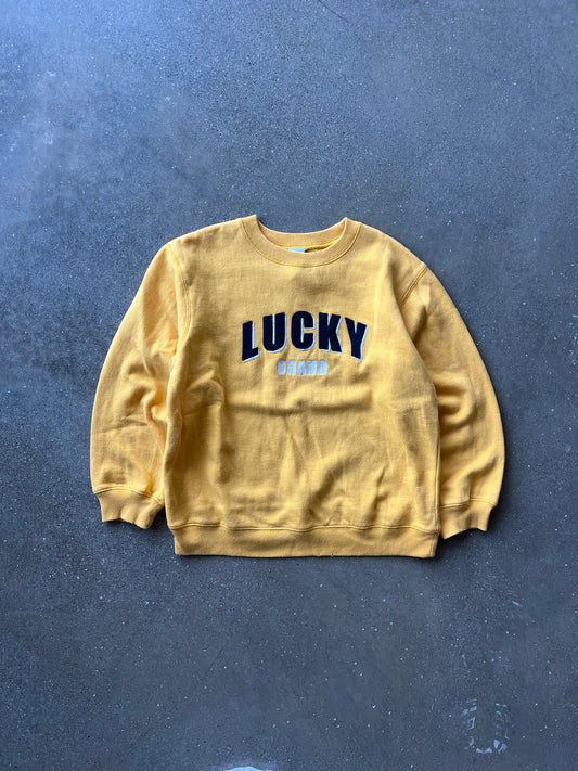 Vintage Yellow Lucky Brand Spellout Crewneck - YS