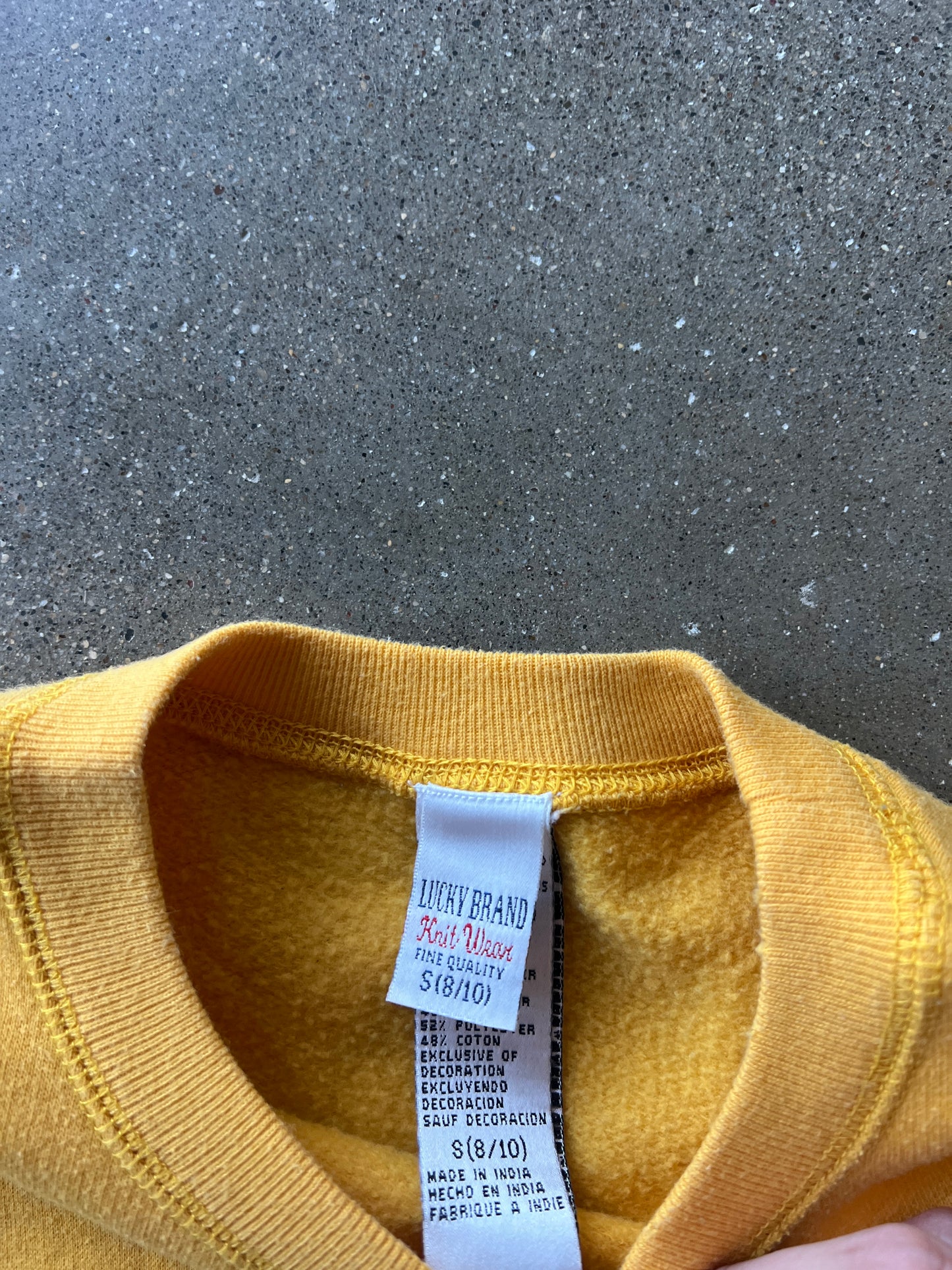 Vintage Yellow Lucky Brand Spellout Crewneck - YS