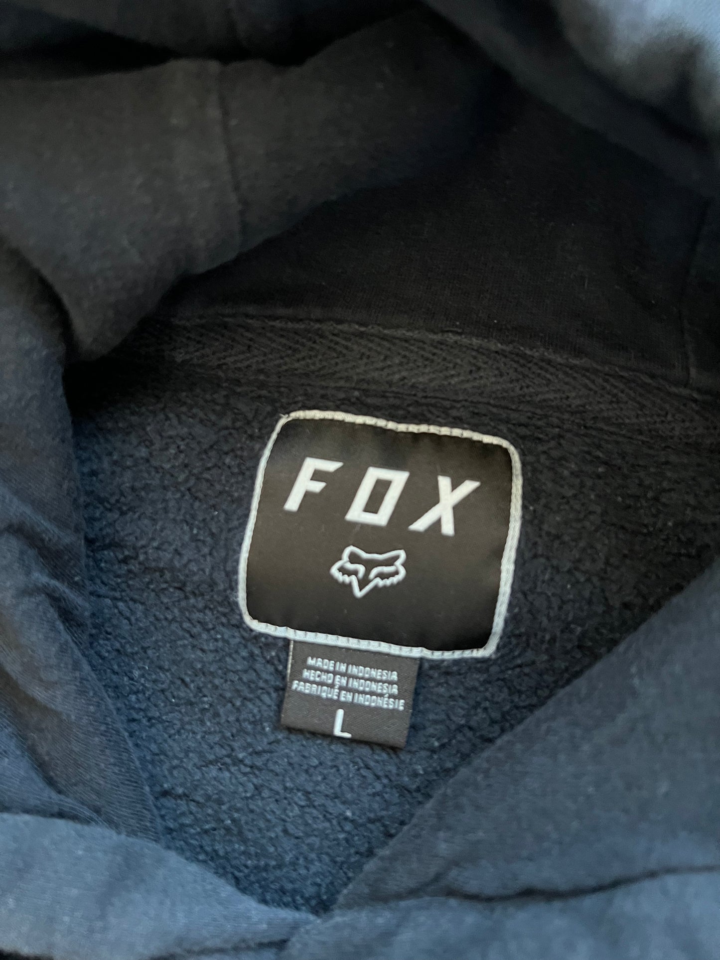 Vintage Black Fox Racing Hoodie - L
