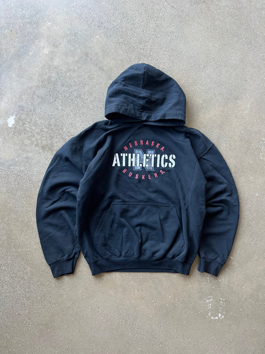 Vintage Black Nebraska Huskers Hoodie - M
