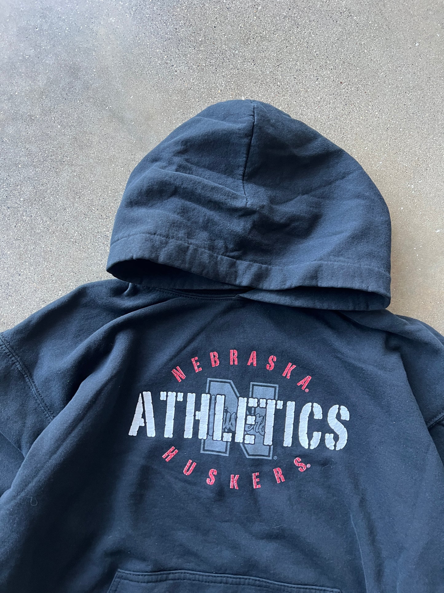 Vintage Black Nebraska Huskers Hoodie - M
