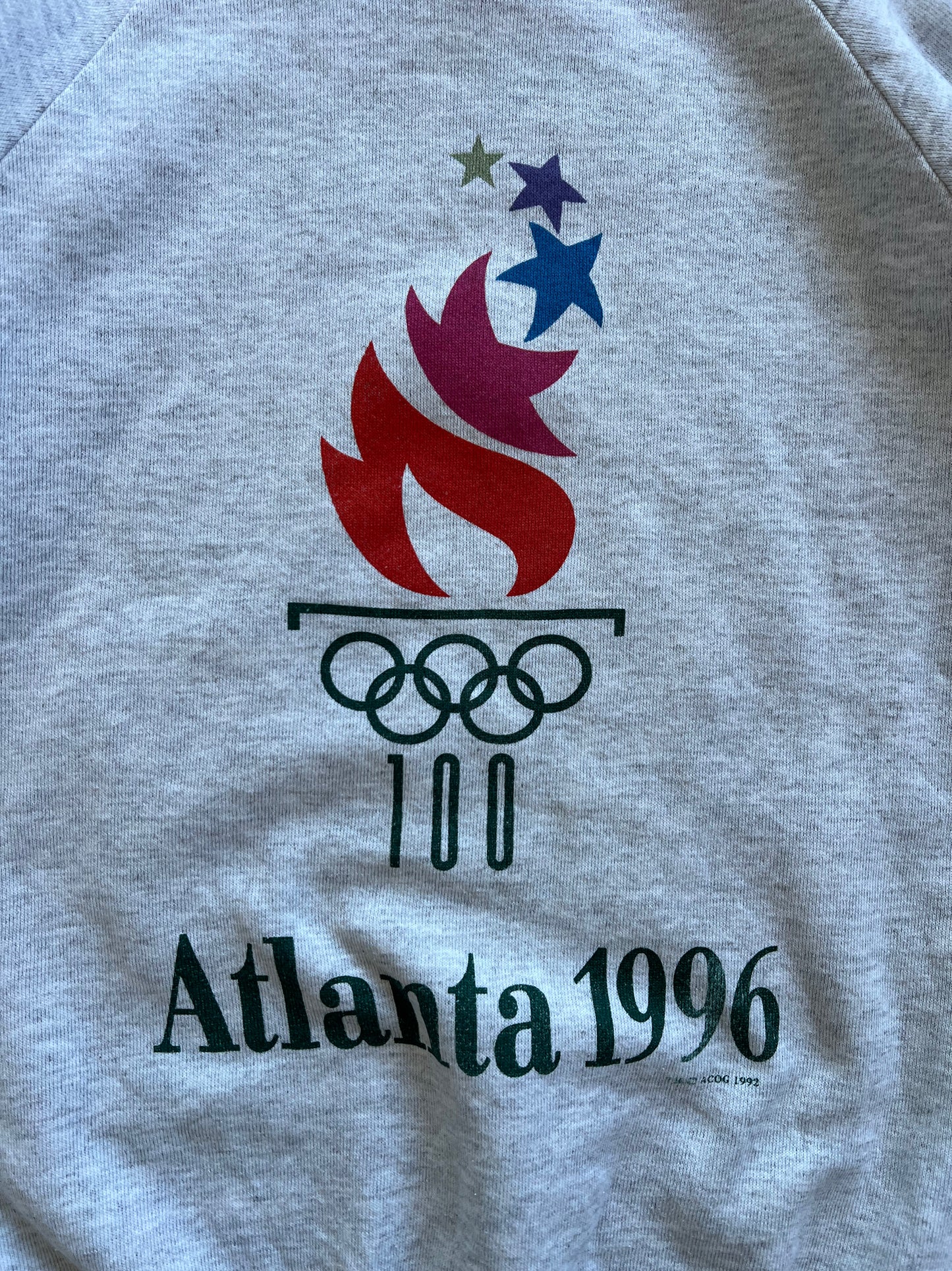 Vintage White Atlanta 1996 Crew - L
