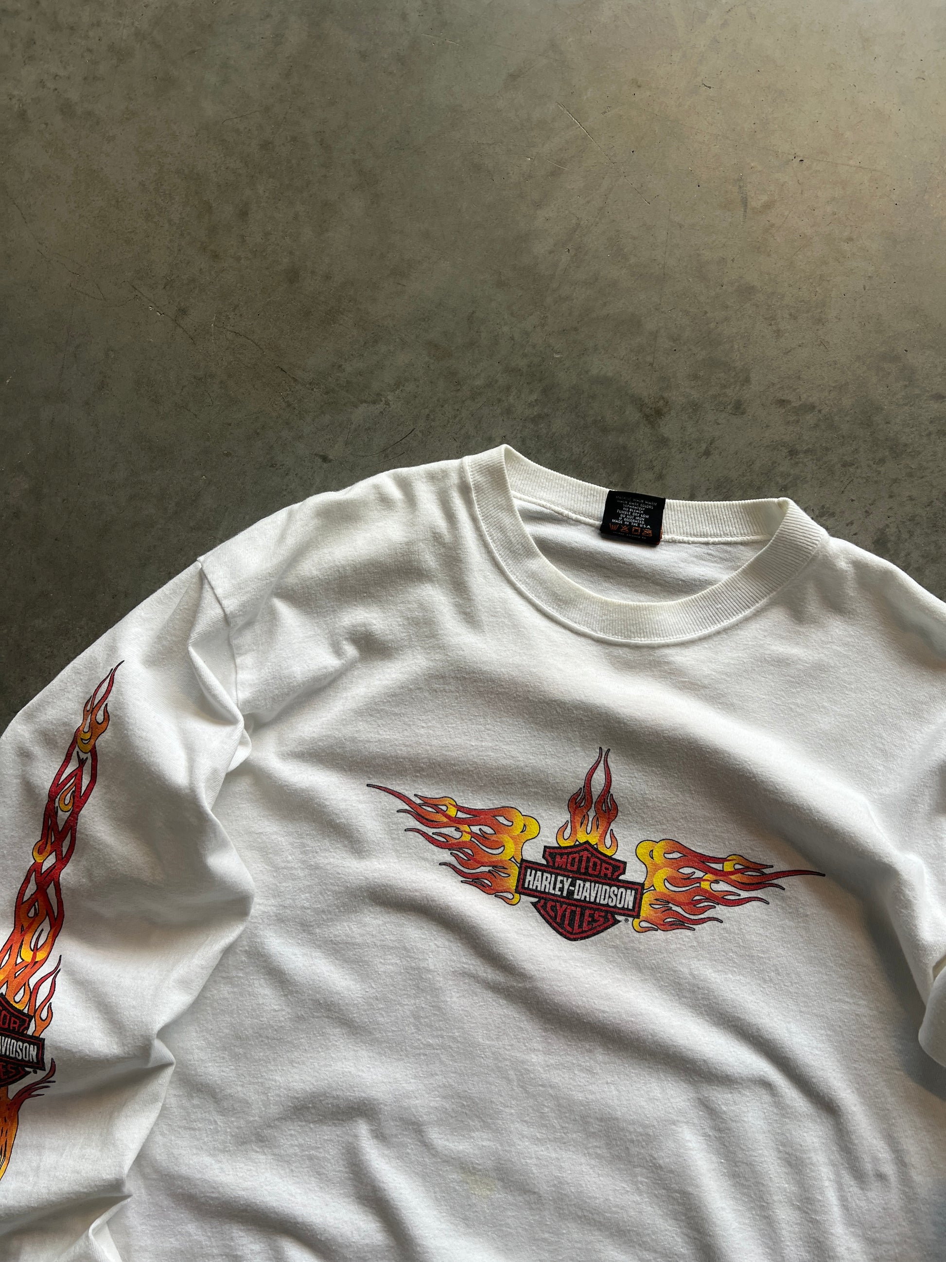 Vintage Flaming Harley Davidson Shirt - L