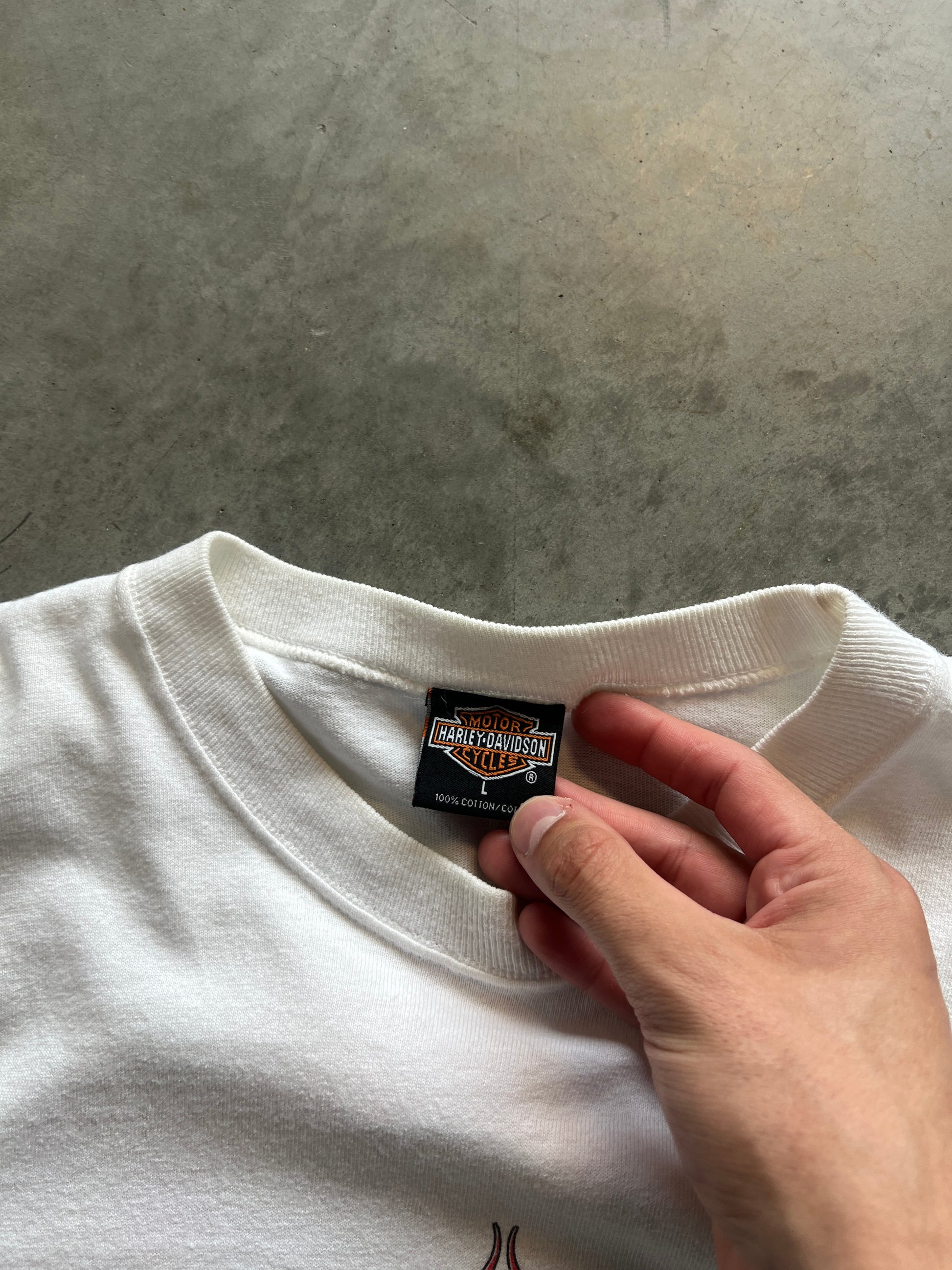 Vintage Flaming Harley Davidson Shirt - L