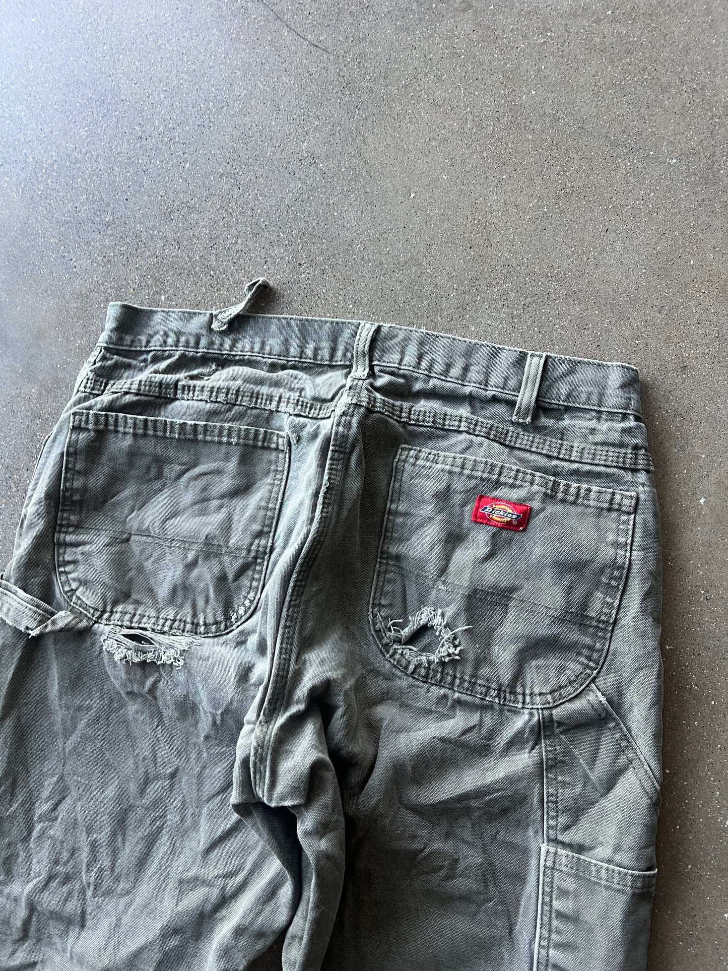 Vintage Faded Green Dickies Carpenter Pants - 34x30