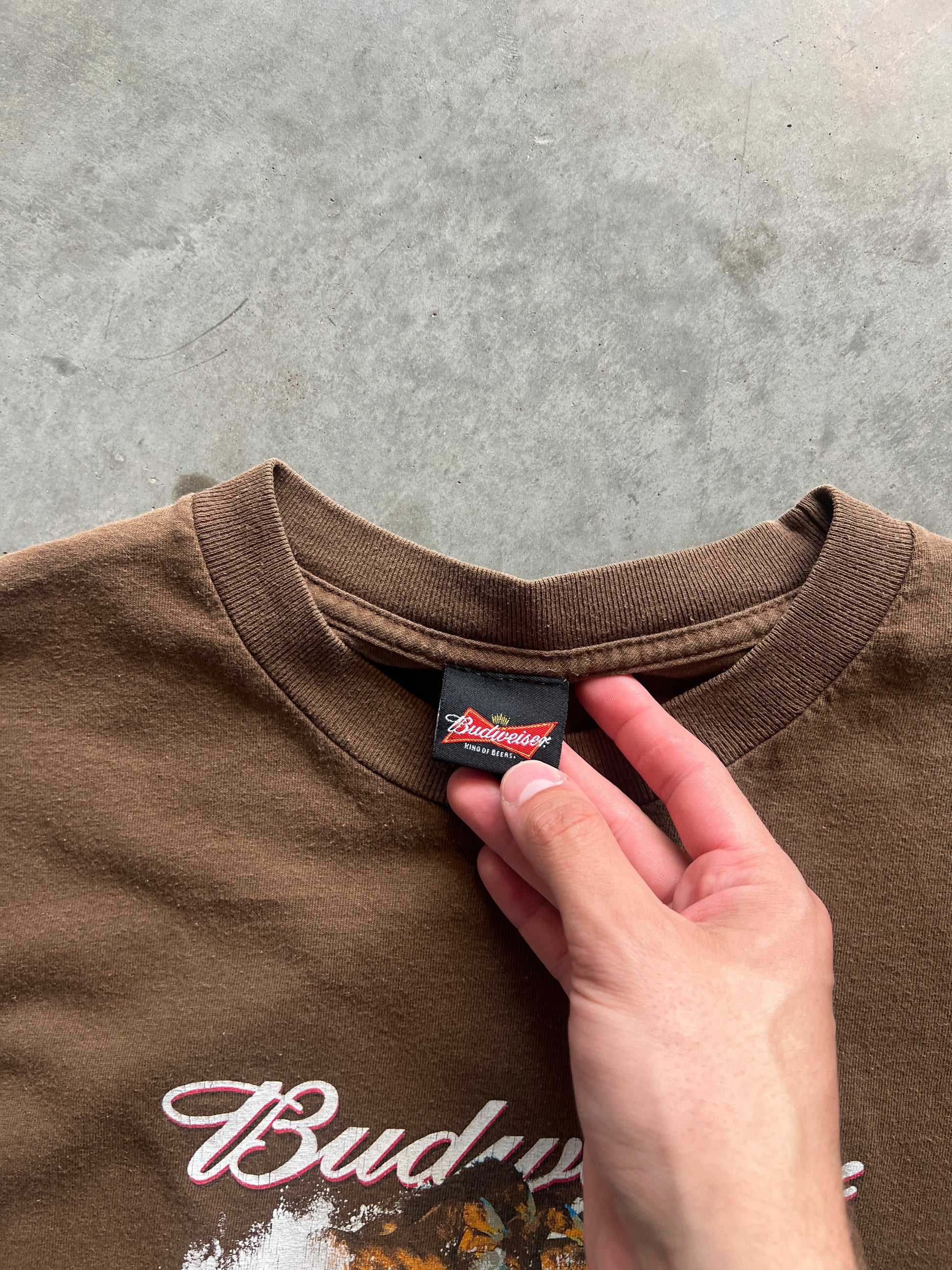 Vintage Brown Budweiser Shirt - XL