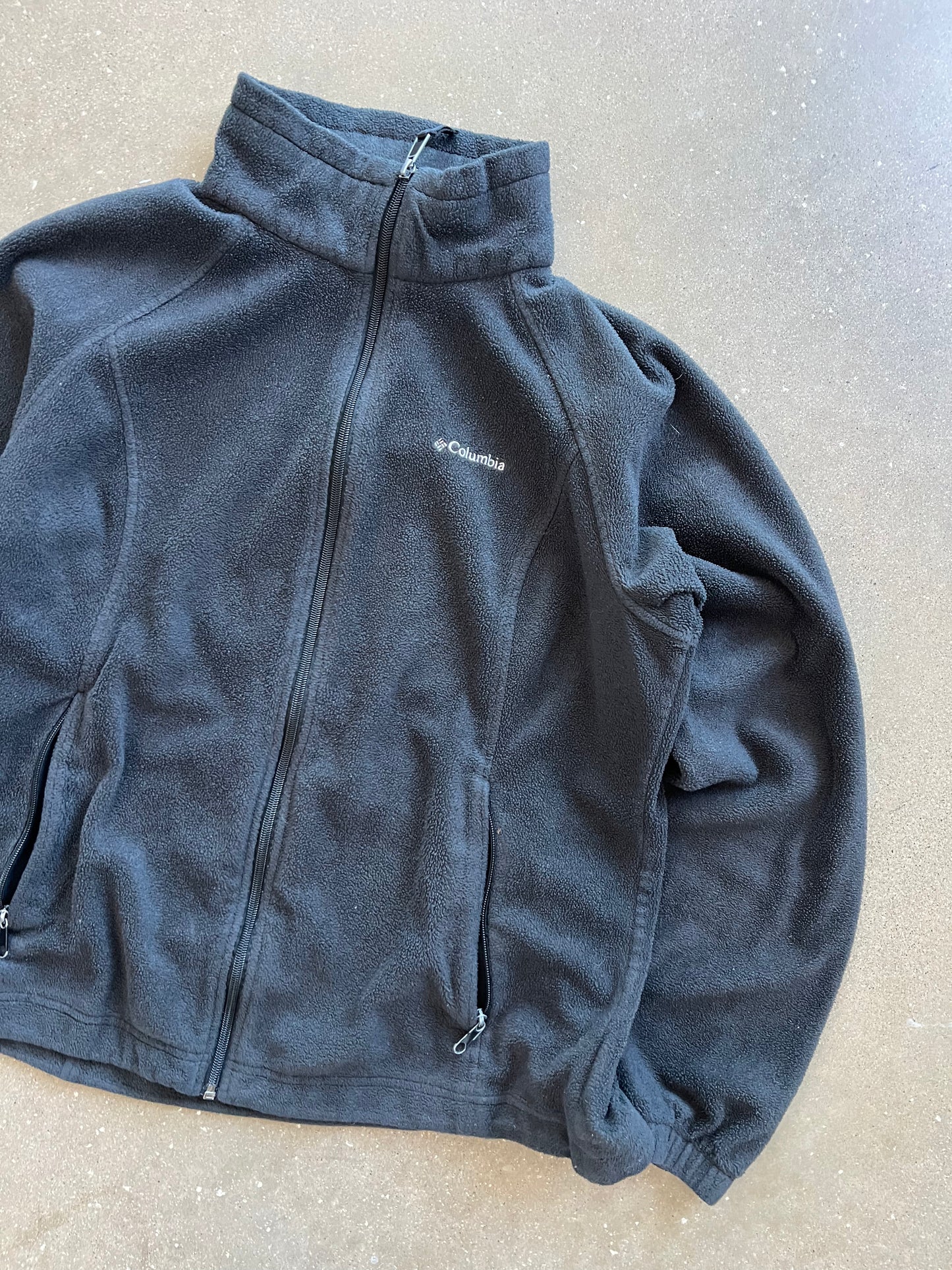 Vintage Black Columbia Fleece Zip - M