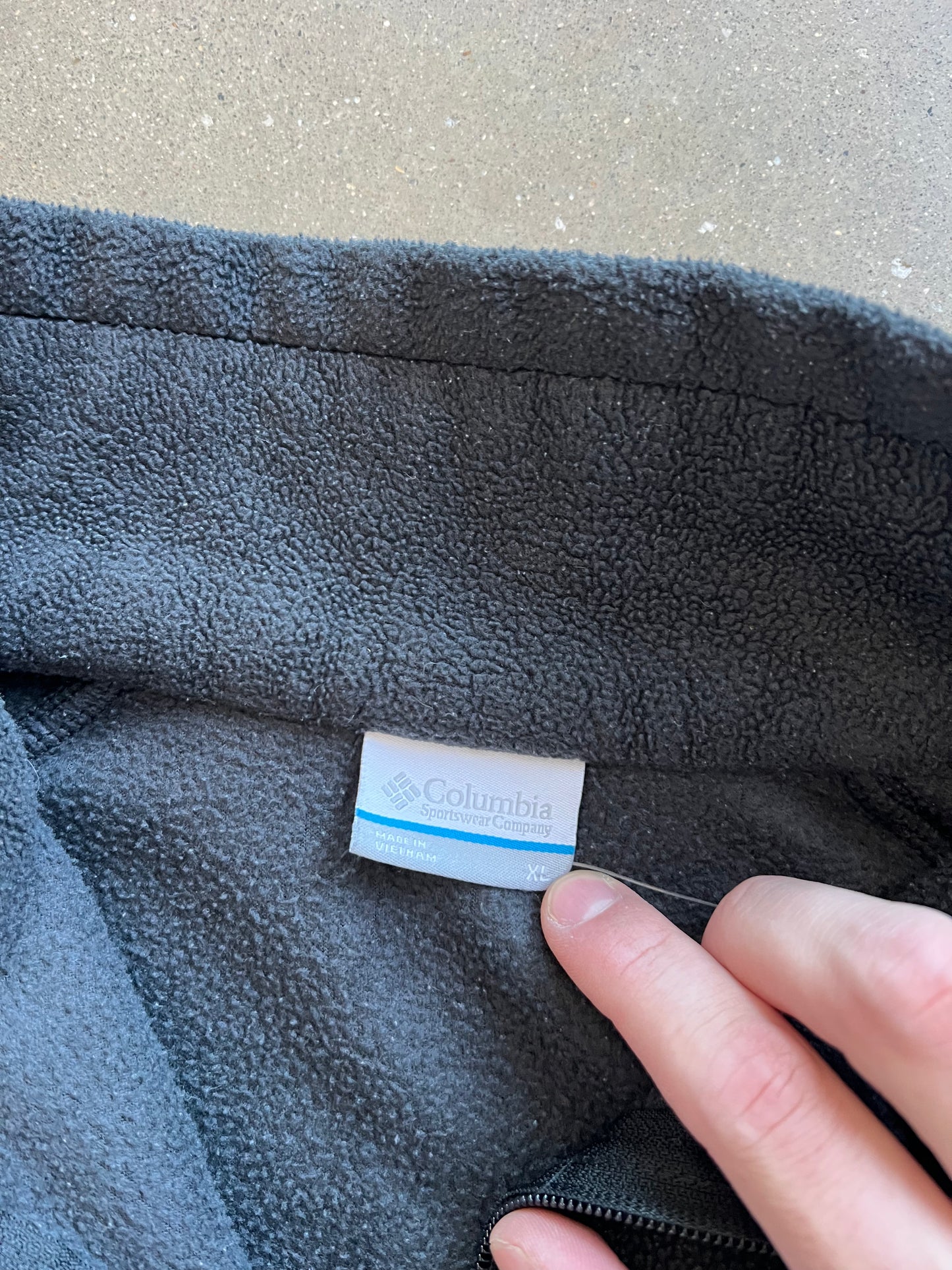 Vintage Black Columbia Fleece Zip - M