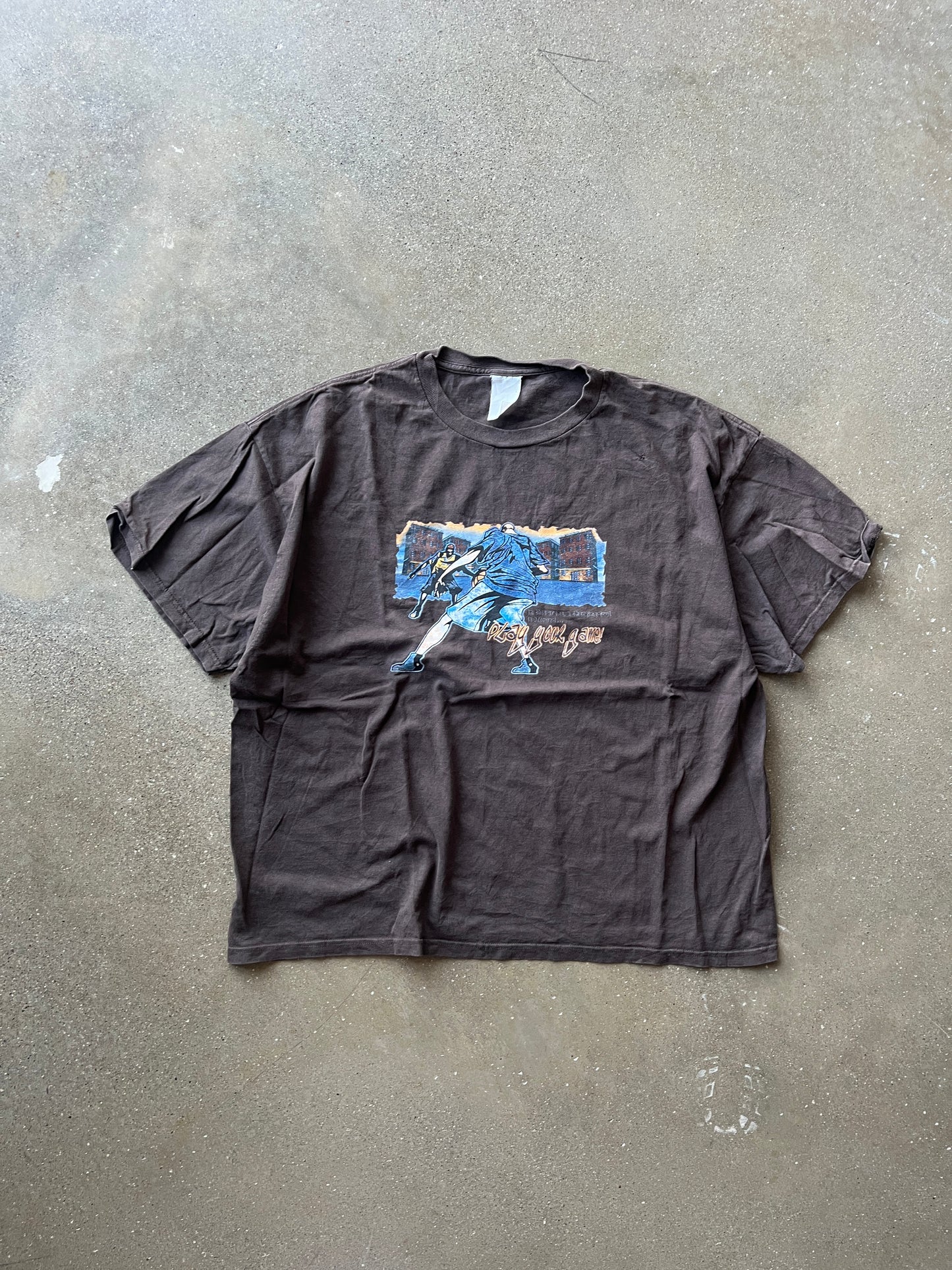 Vintage Brown Y2k Affliction Style Skate Shirt - XL