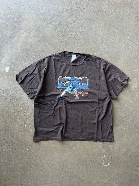 Vintage Brown Y2k Affliction Style Skate Shirt - XL