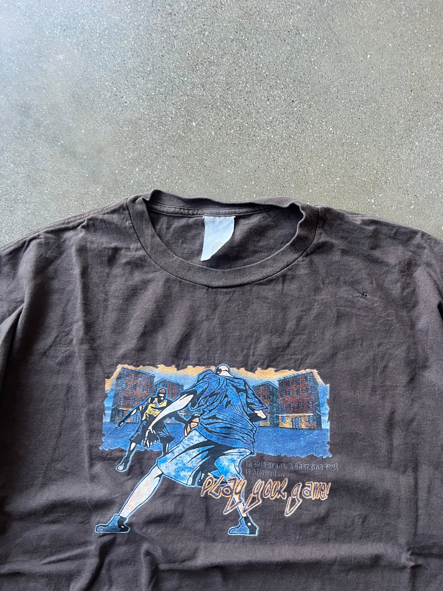 Vintage Brown Y2k Affliction Style Skate Shirt - XL