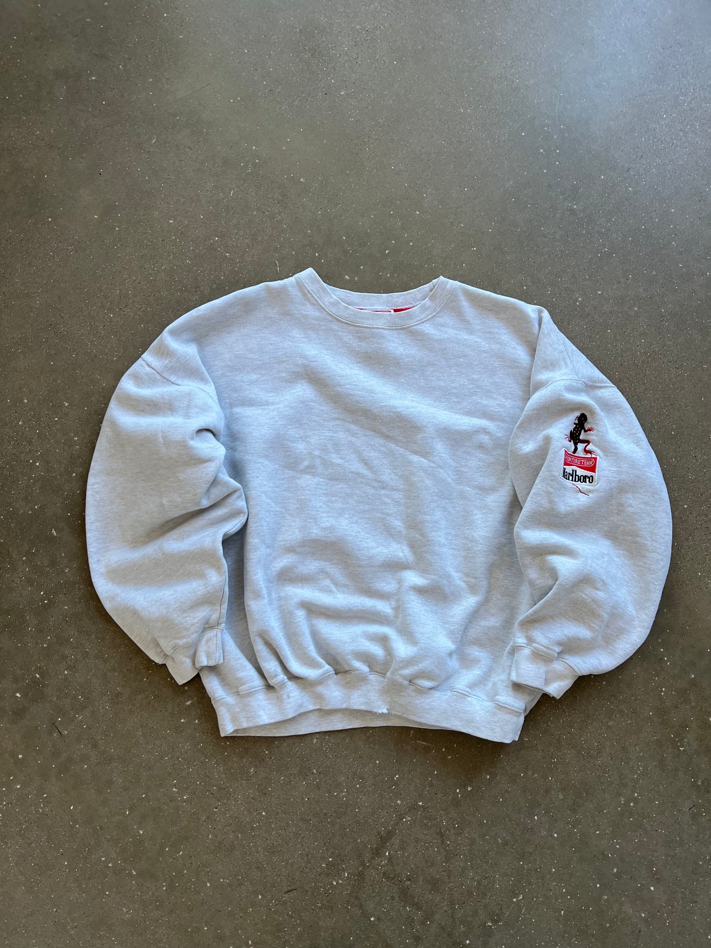 Vintage Chalk White Marlboro Crew - L