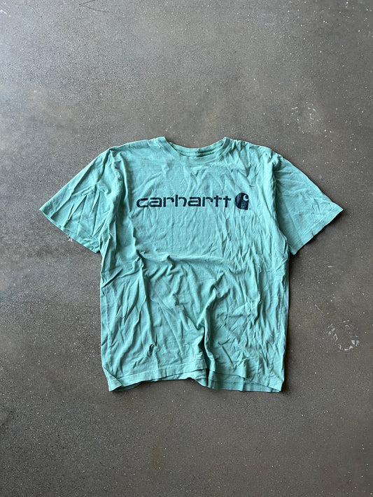 Vintage Distressed Blue Carhartt Shirt - L