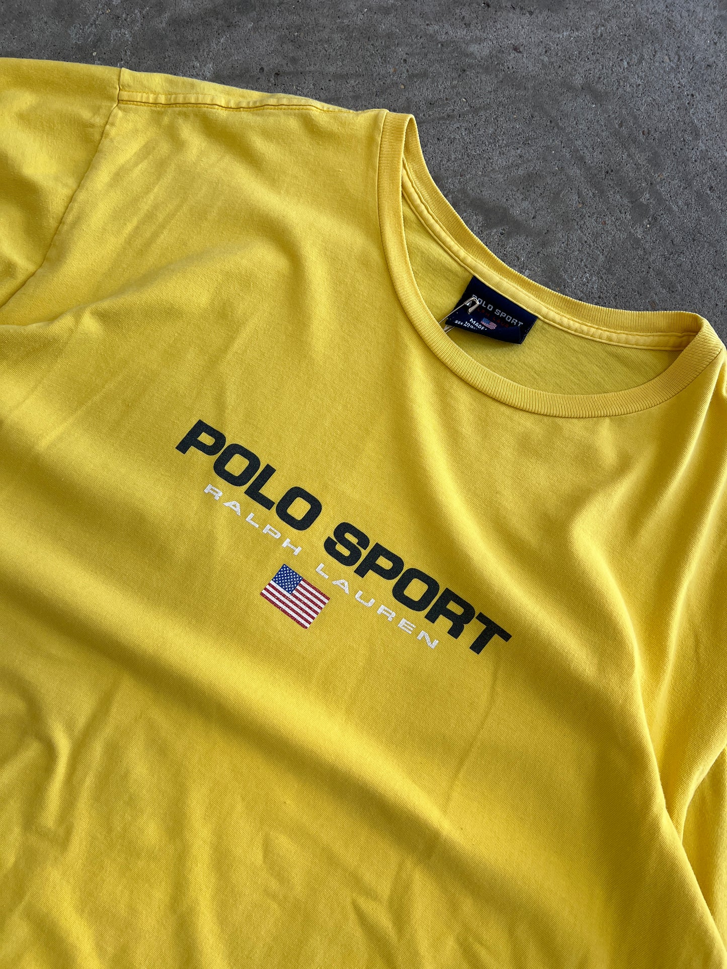 Vintage Yellow Polo Sport Shirt - XL