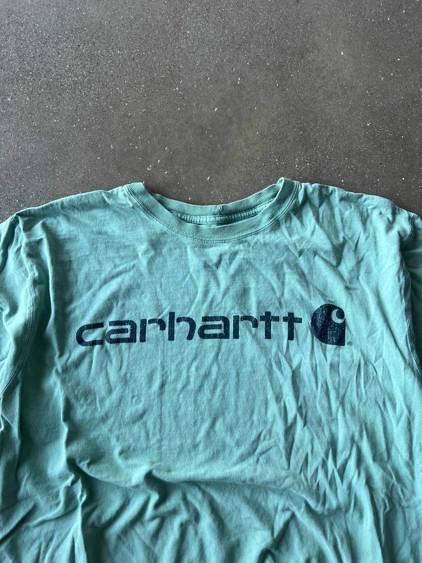 Vintage Distressed Blue Carhartt Shirt - L