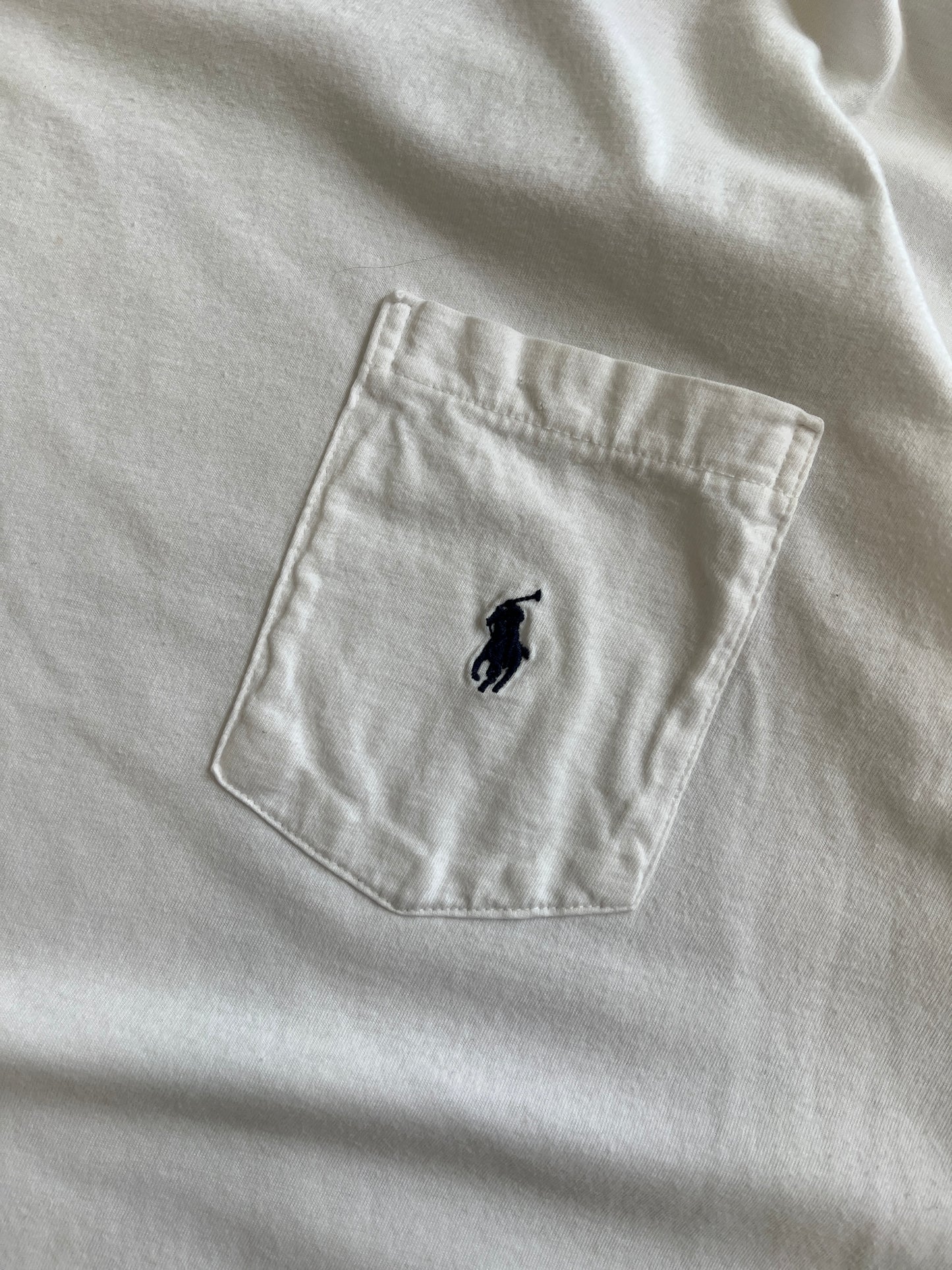 Vintage White Polo Shirt - L