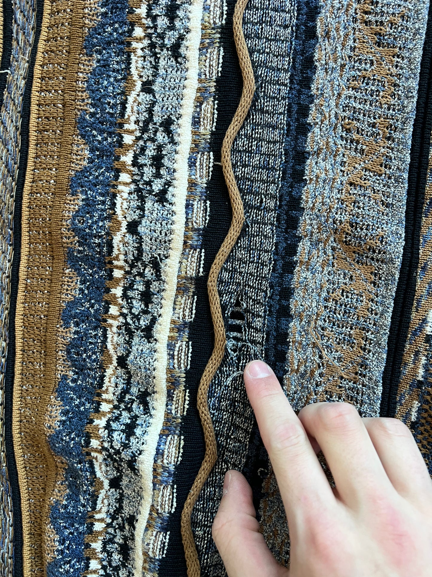 Vintage Yellow Blue Tundra Coogie Sweater - XL