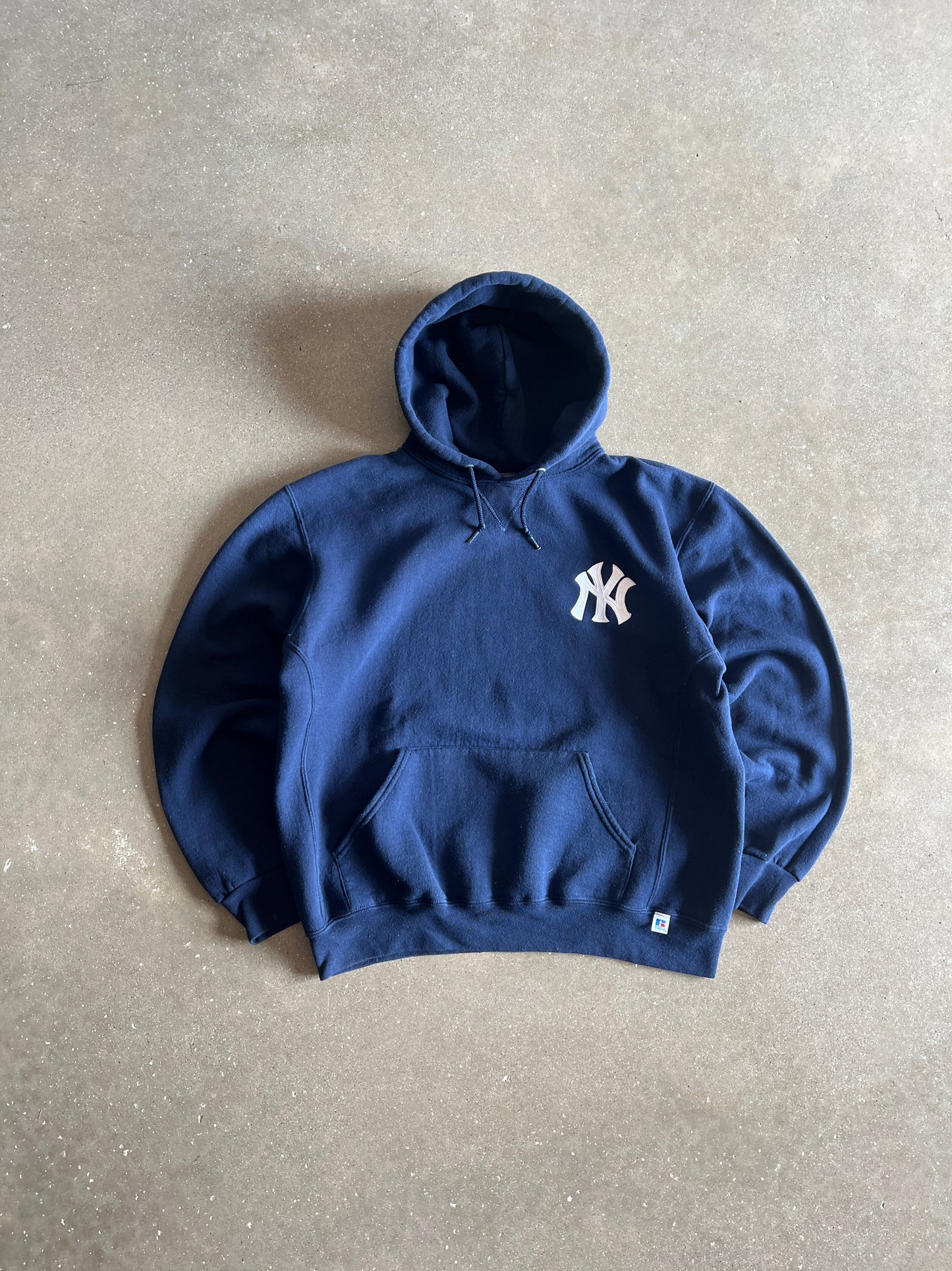 Vintage Navy Blue NY Yankees Hoodie - XL