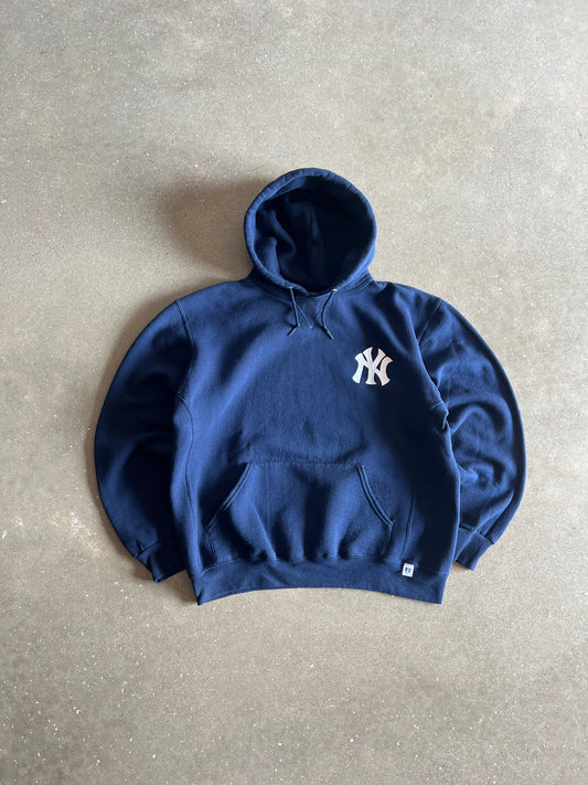 Vintage Navy Blue NY Yankees Hoodie - XL