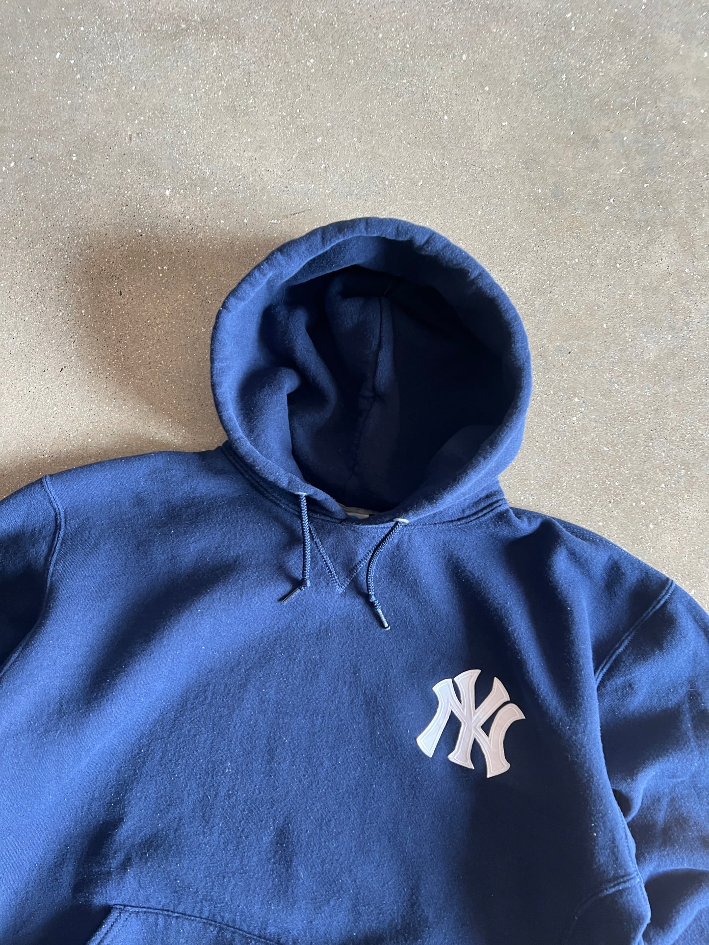 Vintage Navy Blue NY Yankees Hoodie - XL