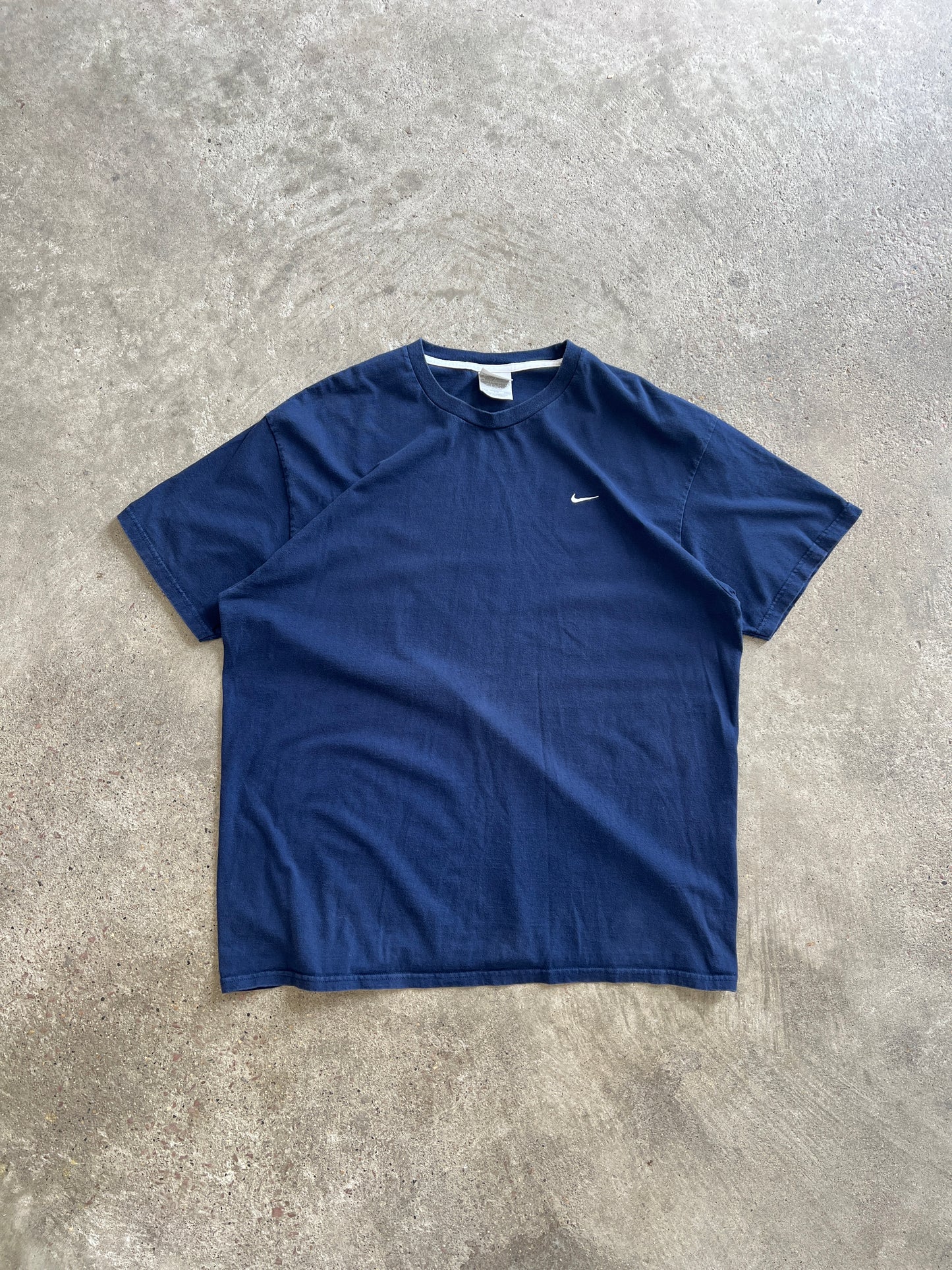 Vintage Blue Nike Swoosh Shirt - XXL