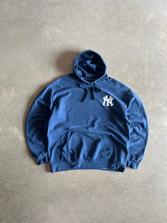 Vintage Navy Blue NY Yankees Hoodie - L