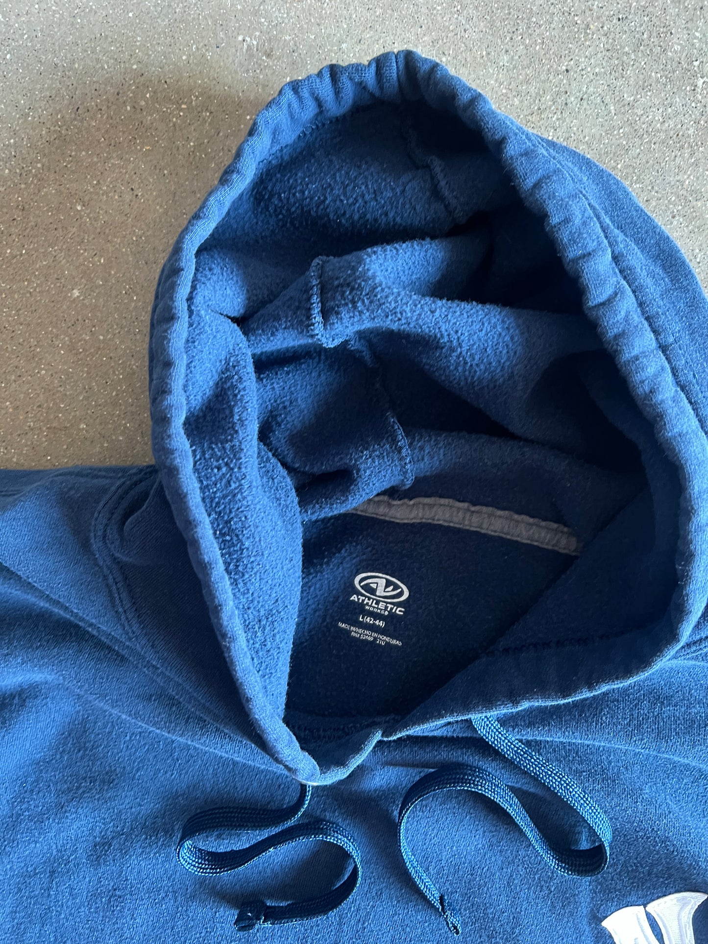 Vintage Navy Blue NY Yankees Hoodie - L