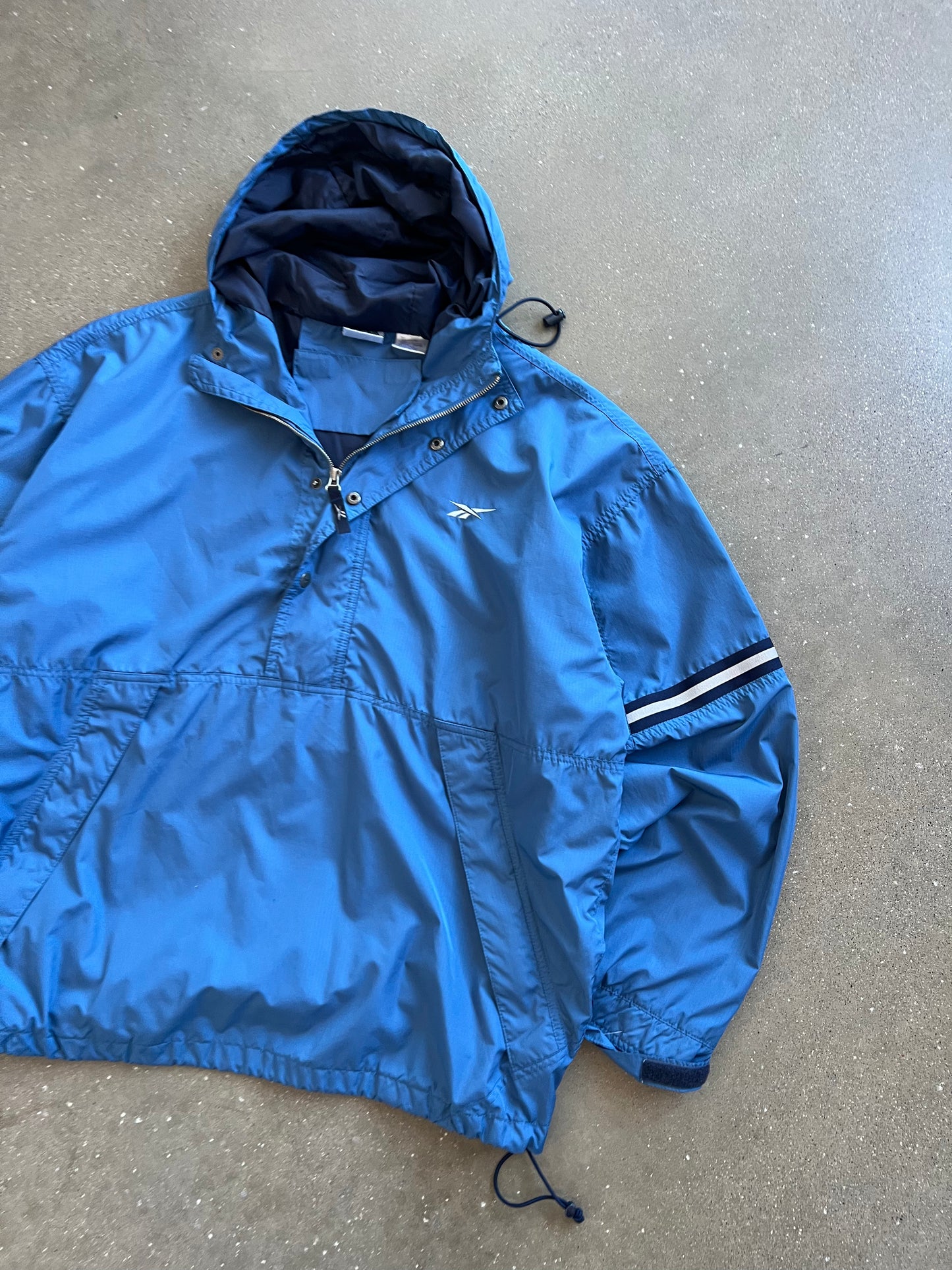 Vintage Blue Reebok Windbreaker Jacket - XXL